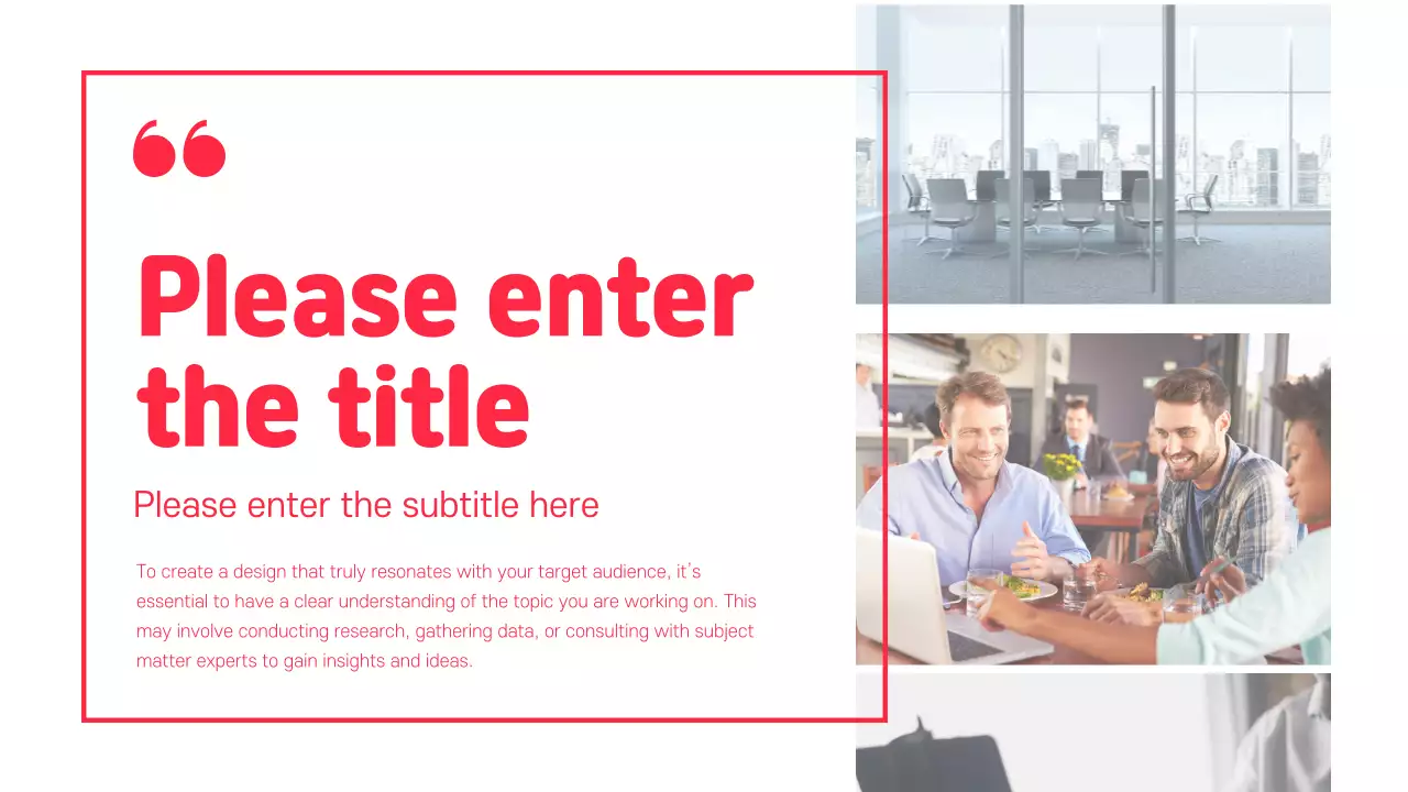 Bài thuyết trình thảo luận về tô sáng văn bản và bố cục ảnh màu đỏ