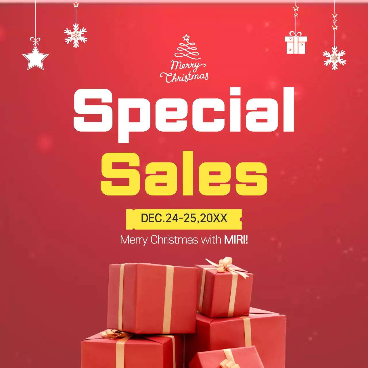 Red Festive Sales Promotion Instagram Post