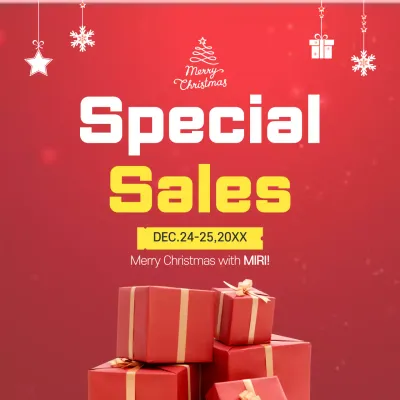 Red Festive Sales Promotion Instagram Post