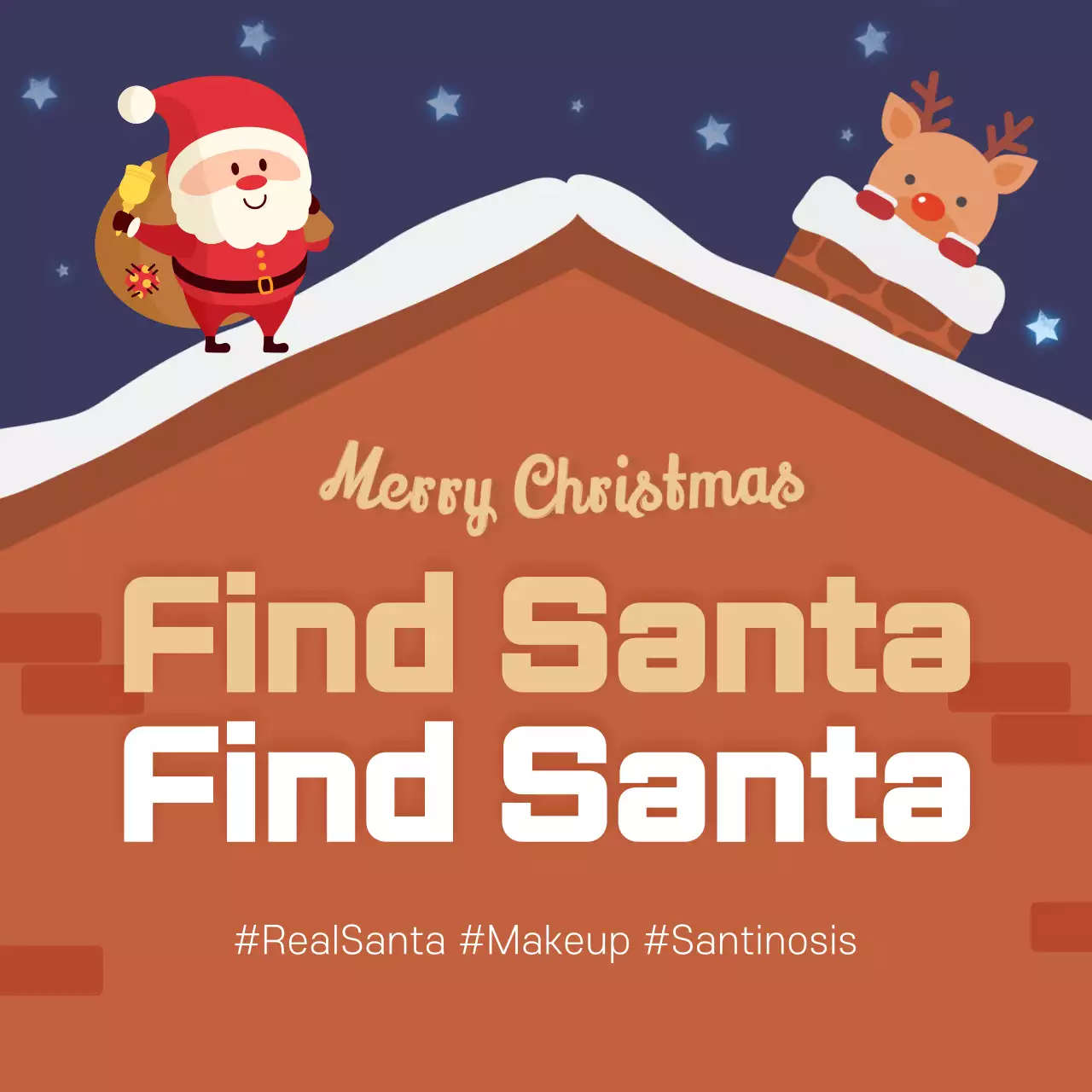 Red Retro Christmas Promotion Social Media Post