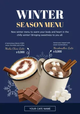 Navy Classic Winter Menu Promotion Poster