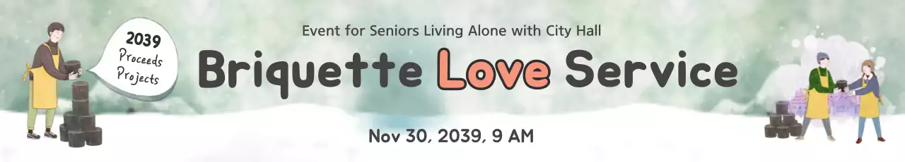 Banner de anúncio de evento comunitário simples branco