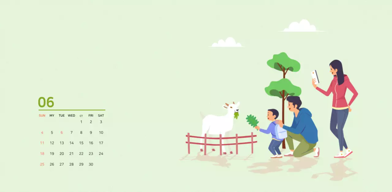 Multicolored family illustration concept