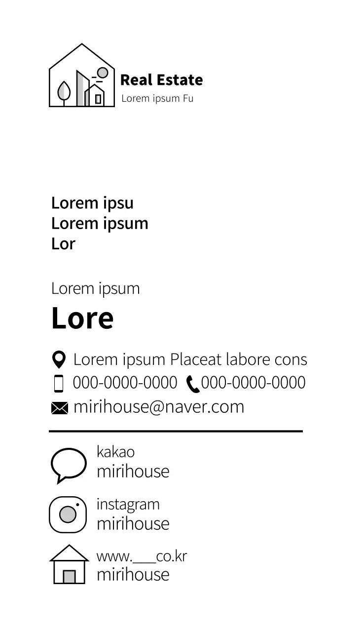 Kartu Nama Promosi Properti Modern Orange