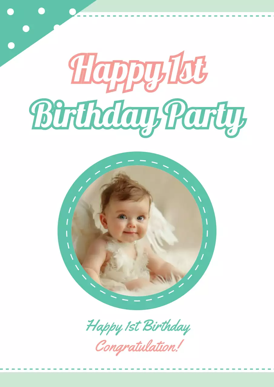 Mint Simple Birthday Congratulation Poster