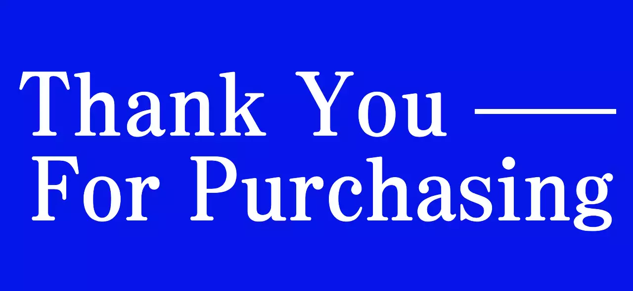 Simple design in blue and white with simple English text and lines