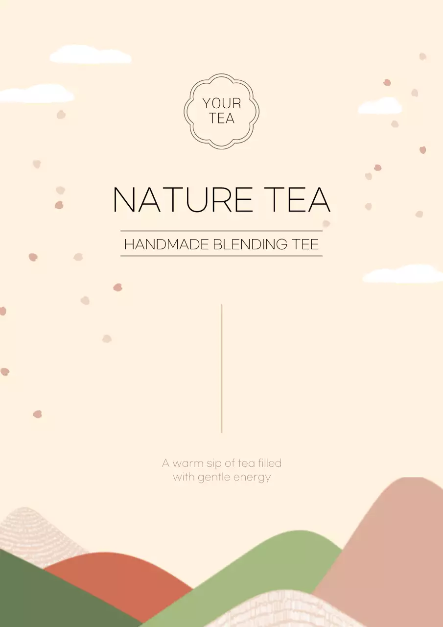Beige Minimal Tea Promotion Poster