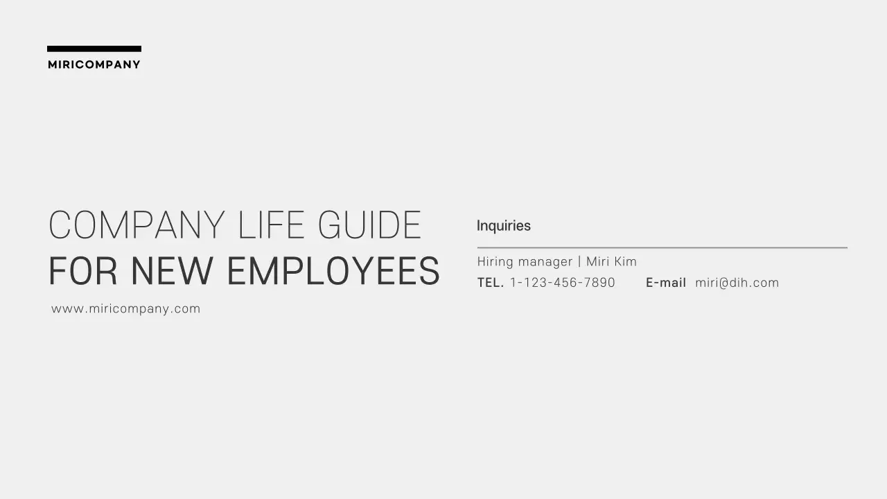 Monotone Simple 3D Graphics Corporate New Hires Company Life Guide