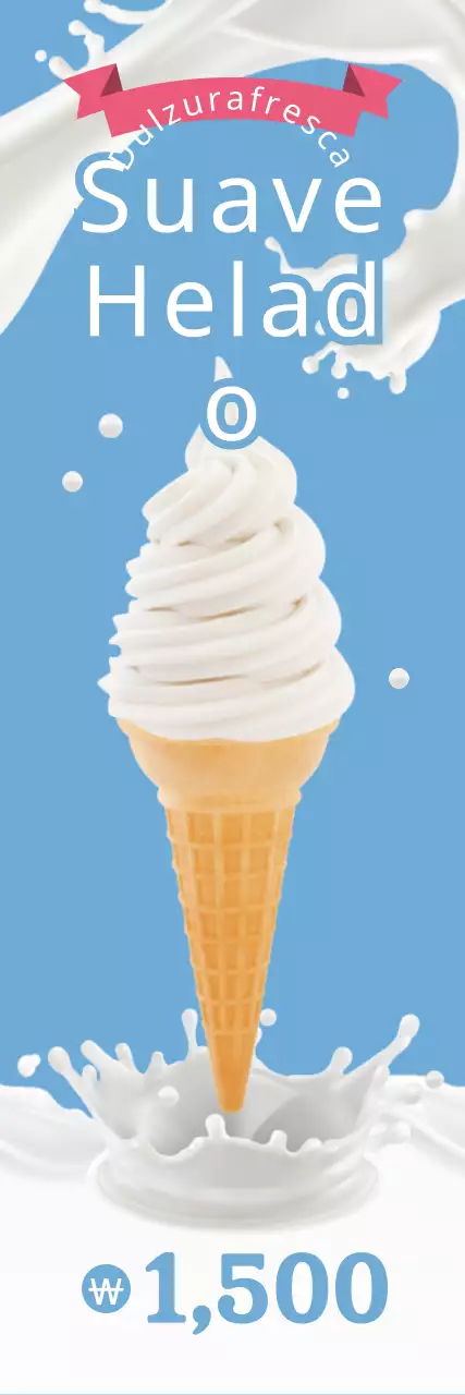Pancarta de helado