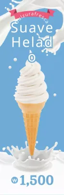 Pancarta de helado