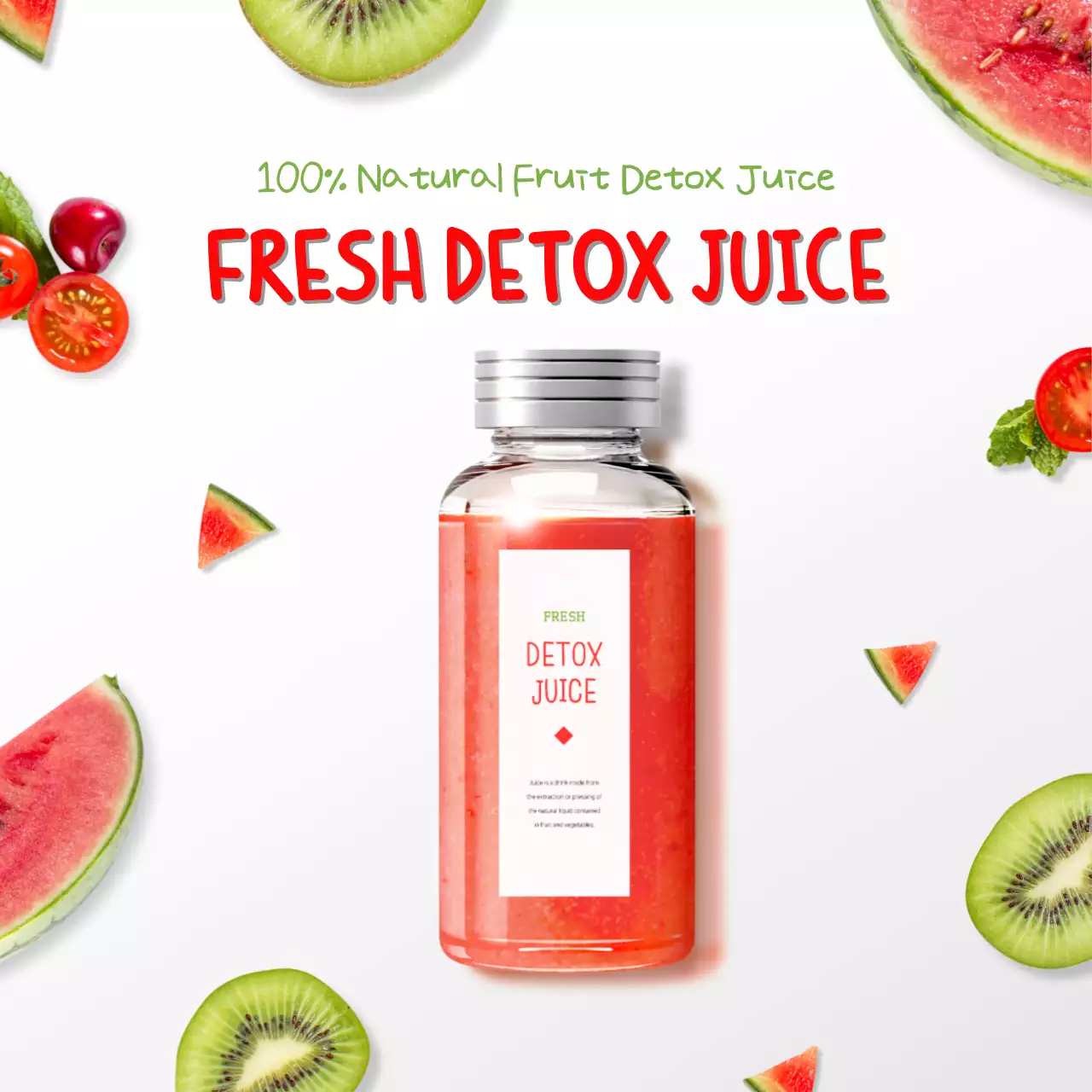 Image on whiteHighlight fruitDetox