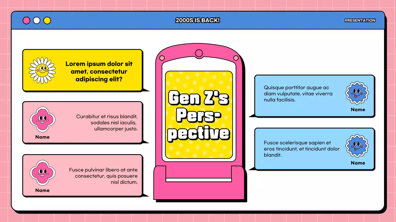 Menganalisis tren Y2K yang norak dengan warna merah muda dan biru