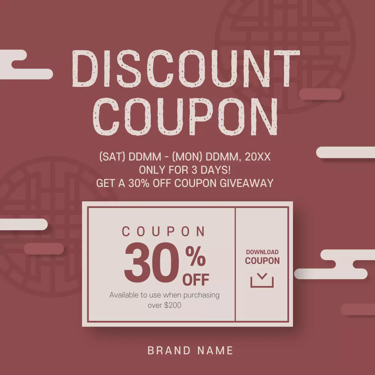Red Traditional Discount Promotion Instagram Post