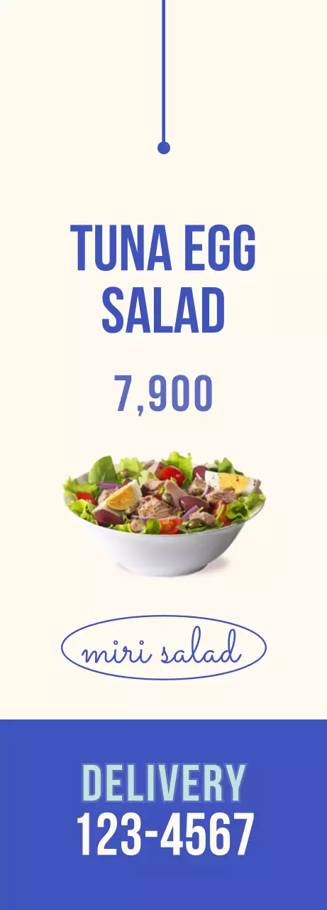 A cool and refreshing salad banner with blue accents