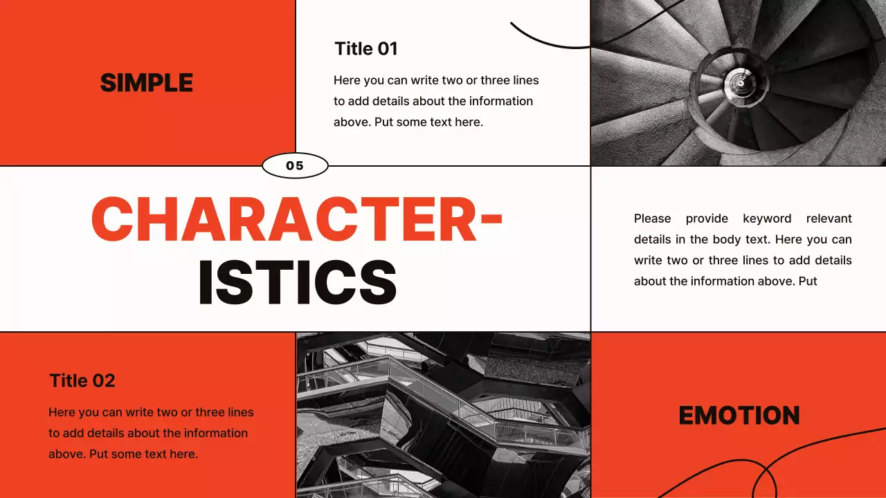 레드 미니멀 개인 프리젠테이션