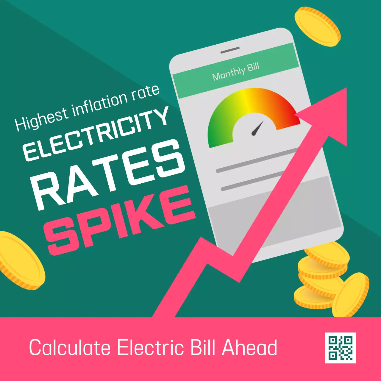 Green Modern Electricity Promotion Social Media Post