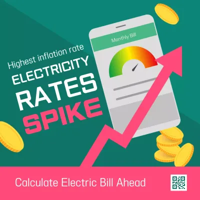 Green Modern Electricity Promotion Social Media Post