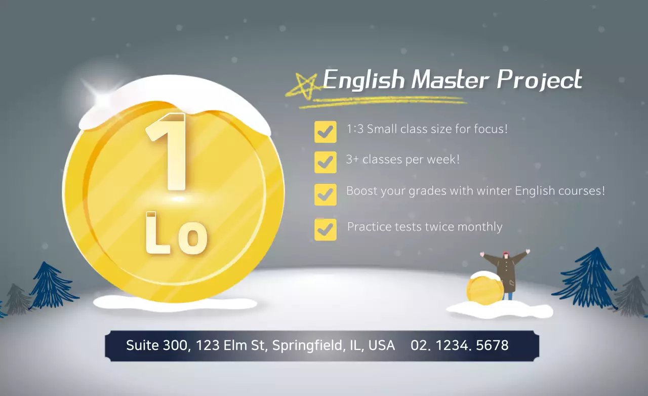 Promosikan sekolah Anda dengan ilustrasi musim dingin