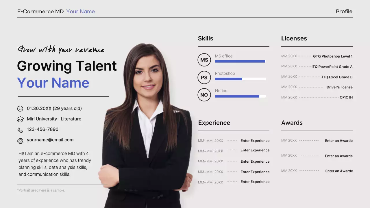 Blue Modern Ecommerce Portfolio Presentation