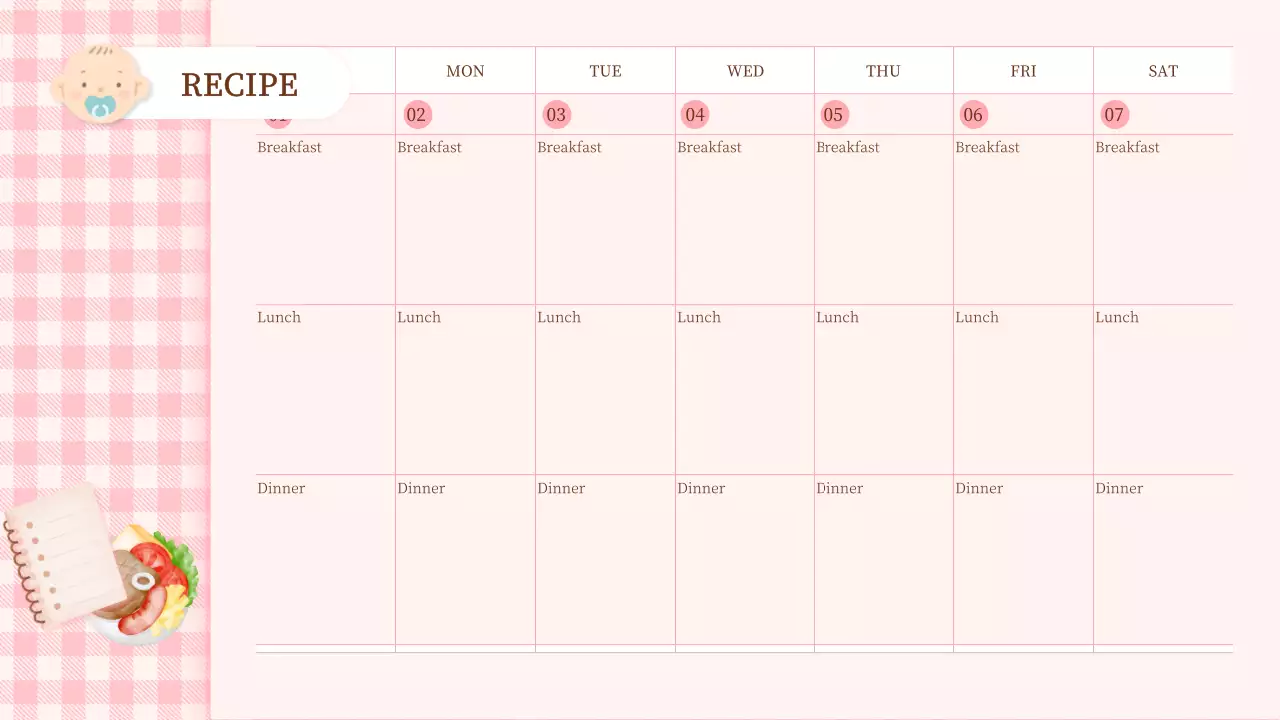 Pregnancy and parenting record theme in pink