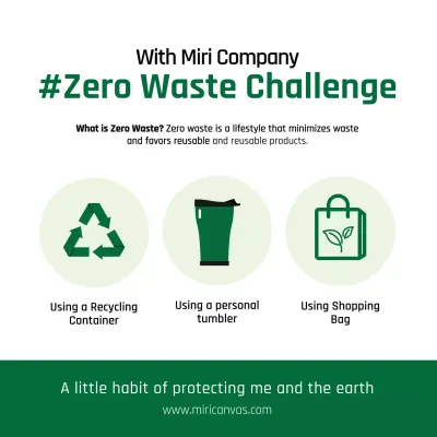 Green Modern Zero Waste Promotion Social Media Post
