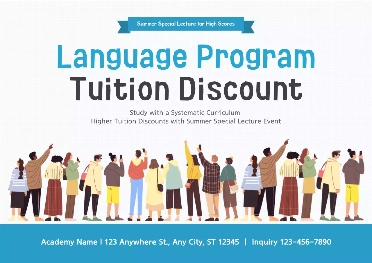 Blue Modern Education Promotion Poster