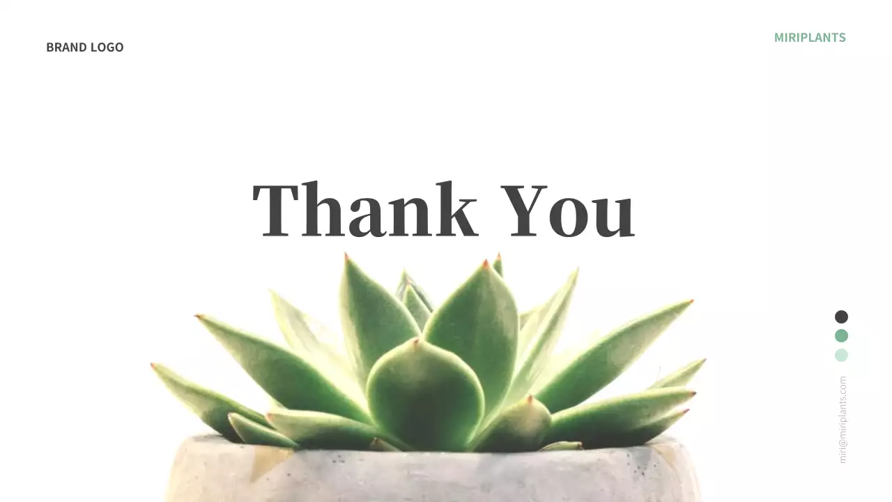 Green & White Theme Plant Template