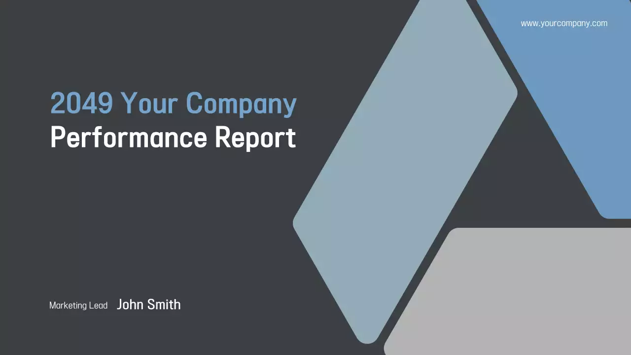 The gray and blue corporate first half earnings release