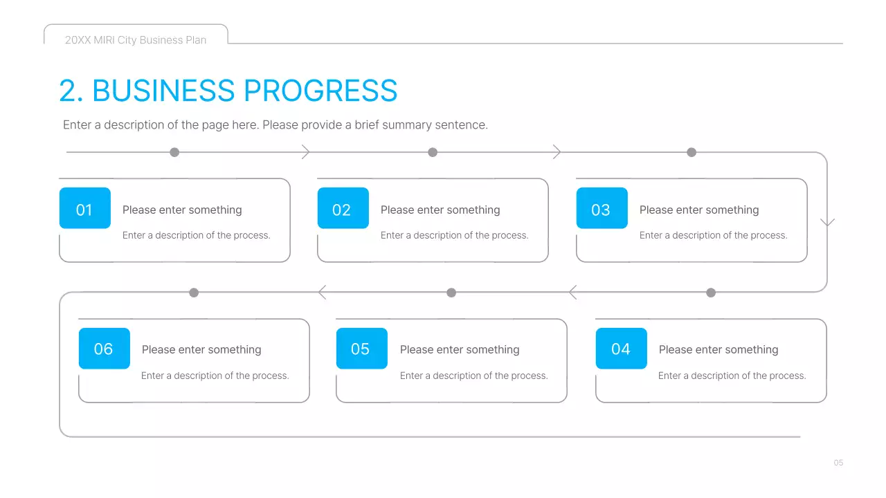 A clean blue and white cultural content business plan presentation