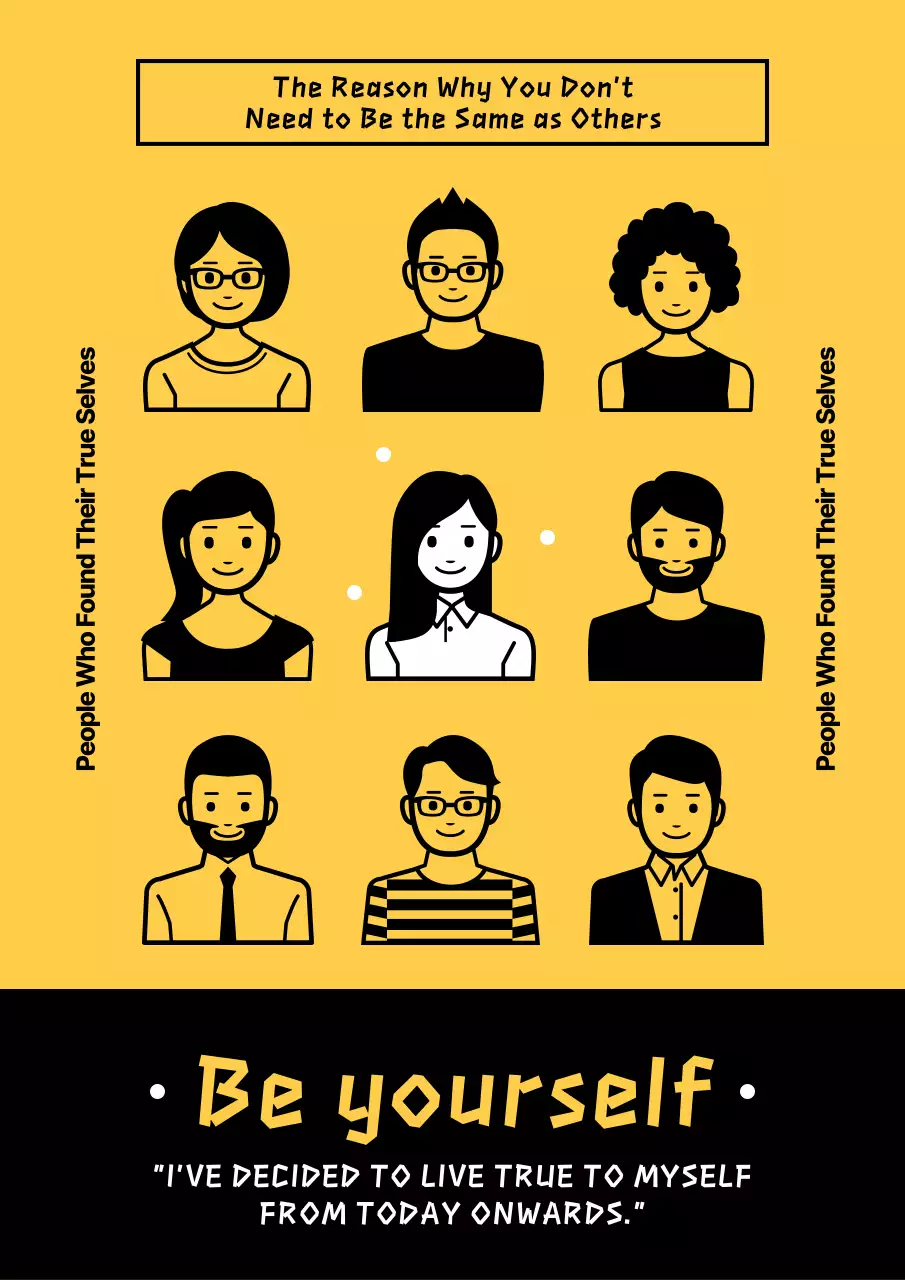 Yellow Minimal Motivation Announcement Book Cover