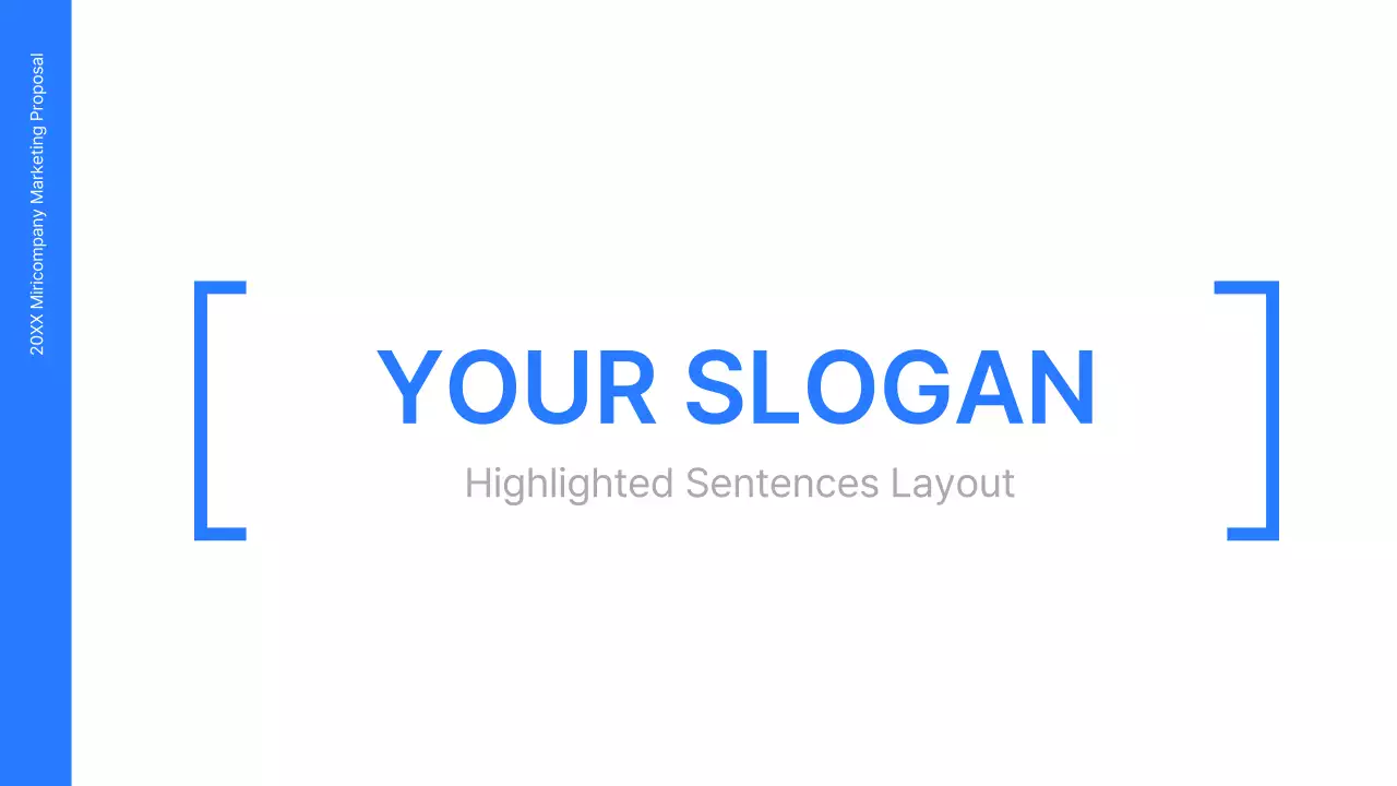 Business concept kit with blue, minimalist and simple lines