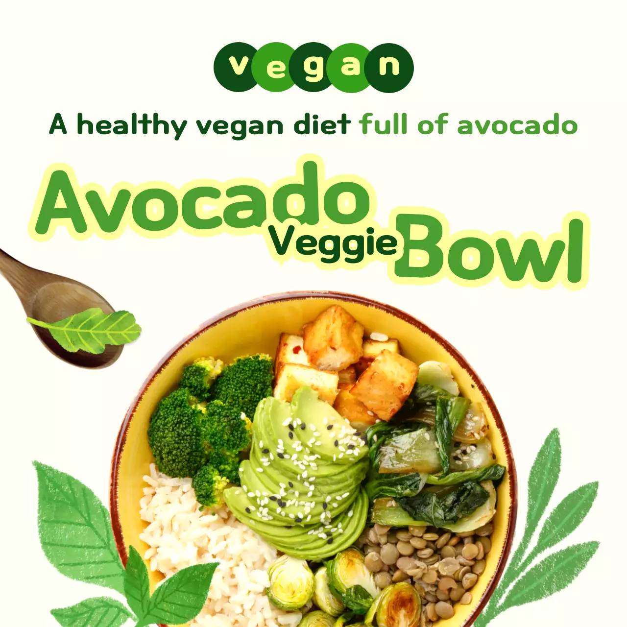 Green Avocado Clean Vegetarian Food Theme