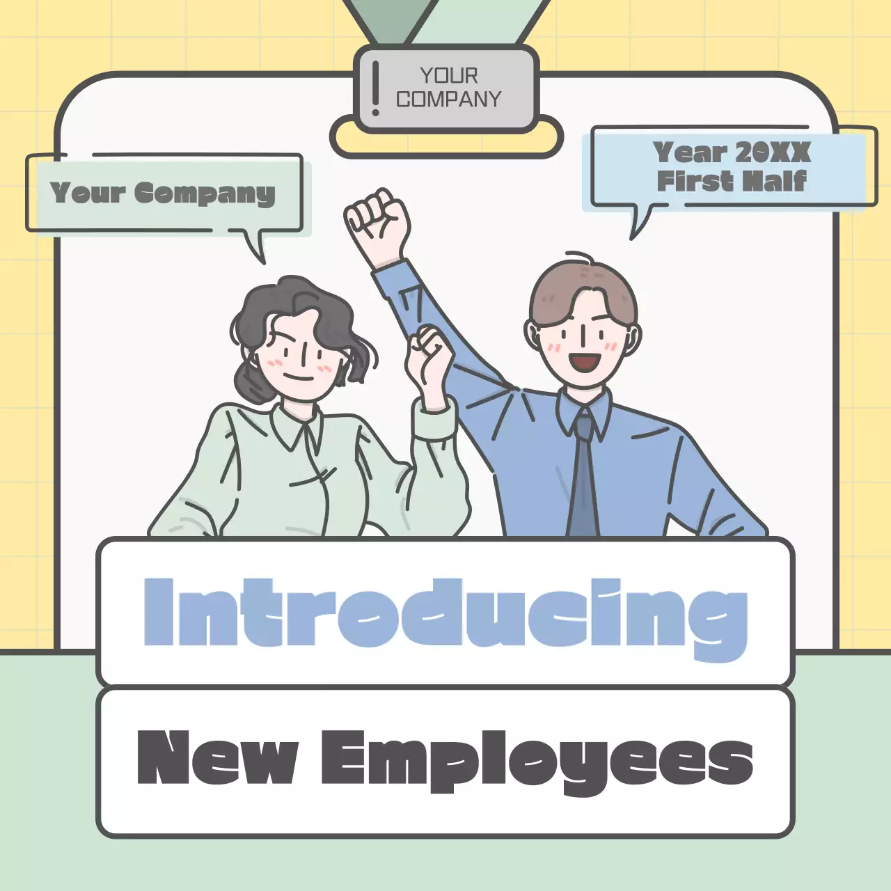 파스텔톤의 사원증 컨셉 신규입사자 소개