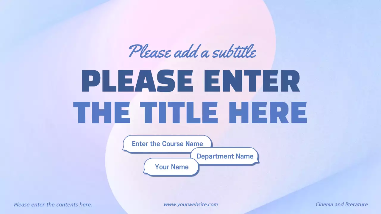 Pink Modern Course Invitation Presentation