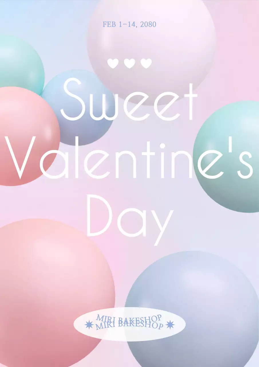 Promote a simple white day event with a 3D circular background