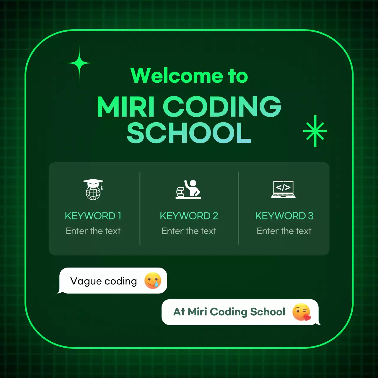 Programmer's Day card news design with a black neon sign concept