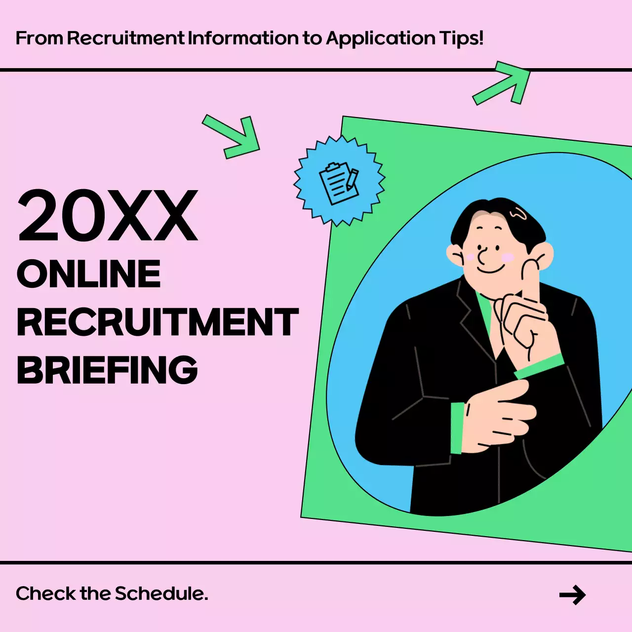 Pink Trendy Recruitment Announcement Instagram Post