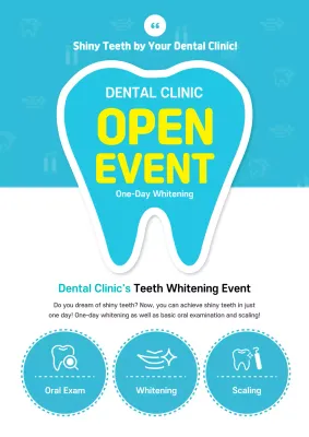 Blue Modern Dental Promotion Poster