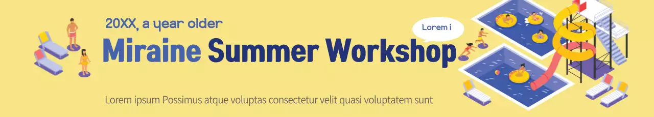 Banner de promoção de verão amarelo da moda