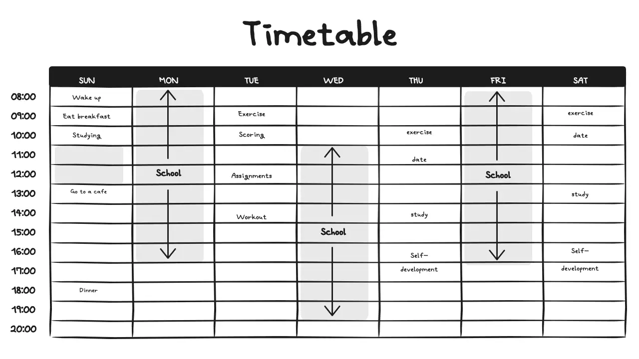 Black Minimal Diary Planner Presentation