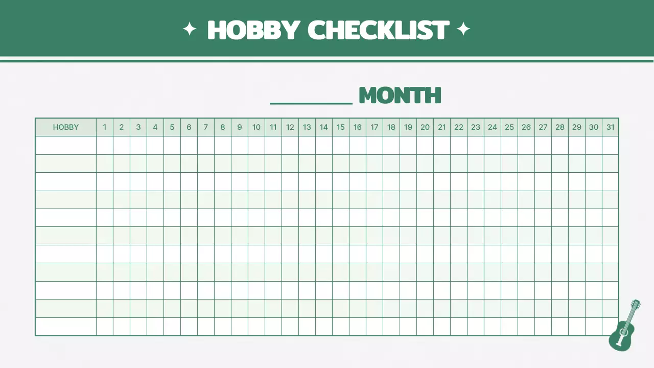 green hobby record diary