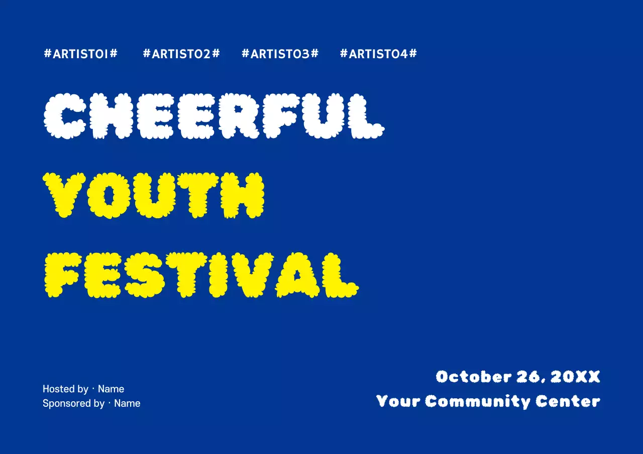 Blue Retro Youth Event Poster
