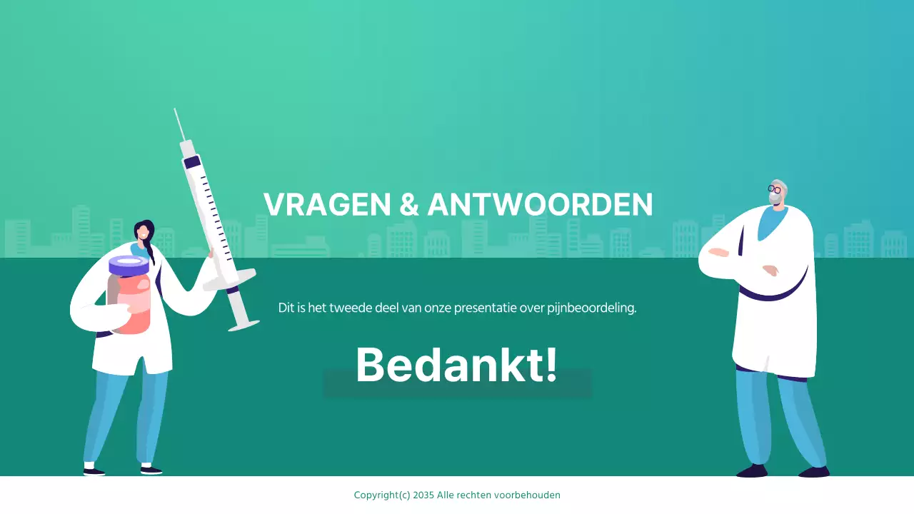 Presentatie voor verpleegkundeles met nadruk op groene illustraties