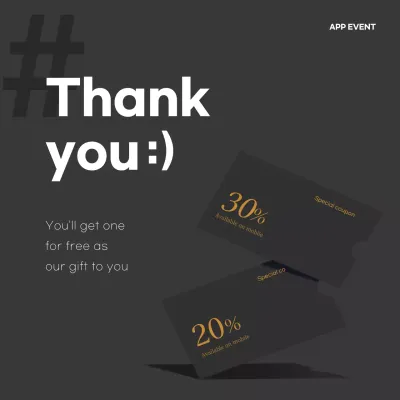 Black Modern Coupon Promotion Social Media Post