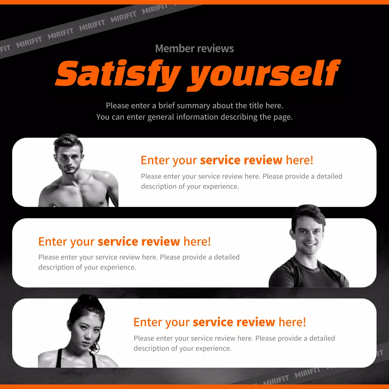Orange Modern Fitness Promotion Instagram Carousel