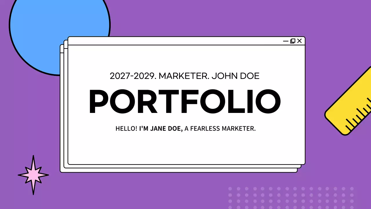 Portfolio of colorful computer screen concepts