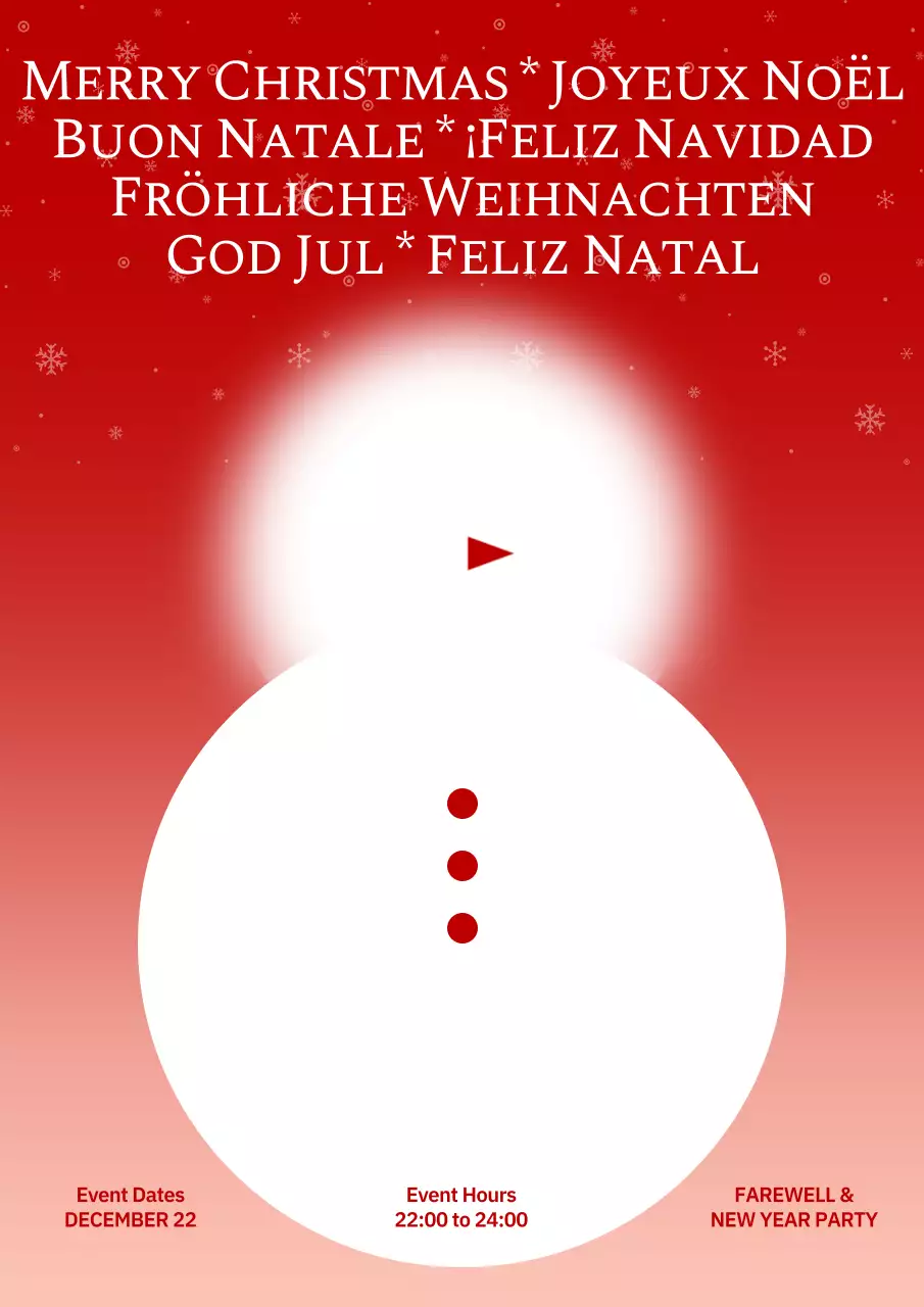 Red Minimalist Christmas Invitation Poster