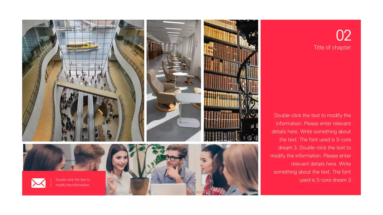 Bài thuyết trình thảo luận về tô sáng văn bản và bố cục ảnh màu đỏ