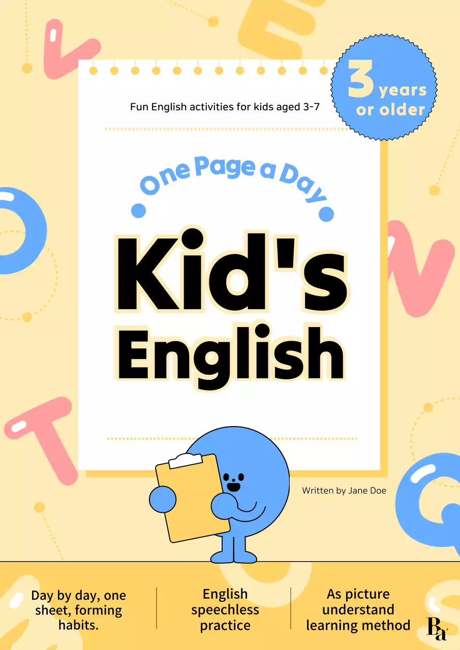 Yellow Playful Kids Guide Book Cover