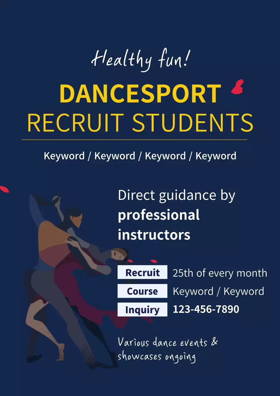 Navy Modern Dancesport Recruitment Poster